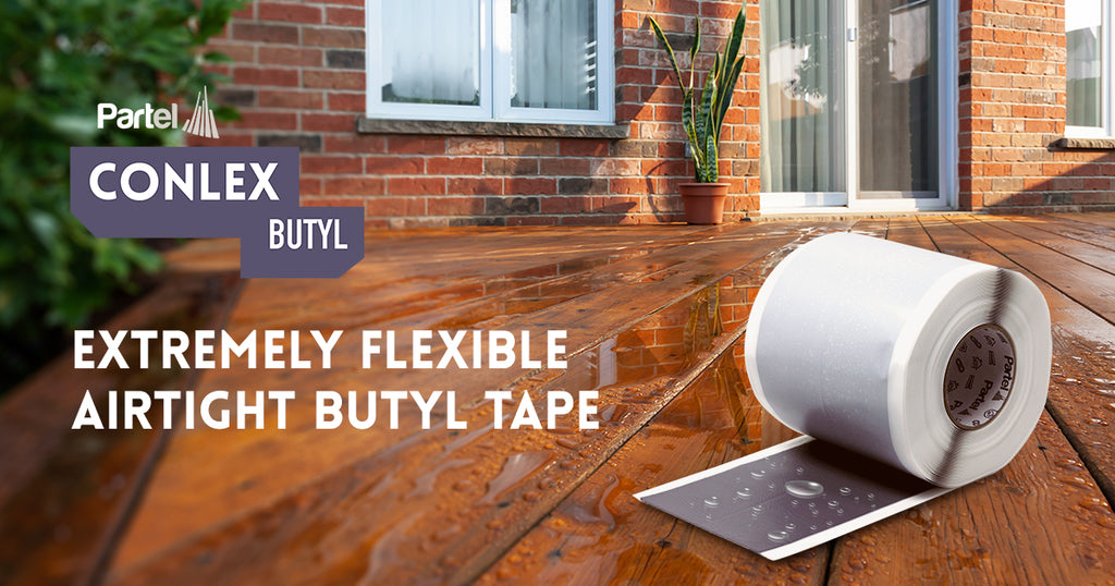 Introducing Partel’s enhanced, highly flexible, air and watertight sealing tape